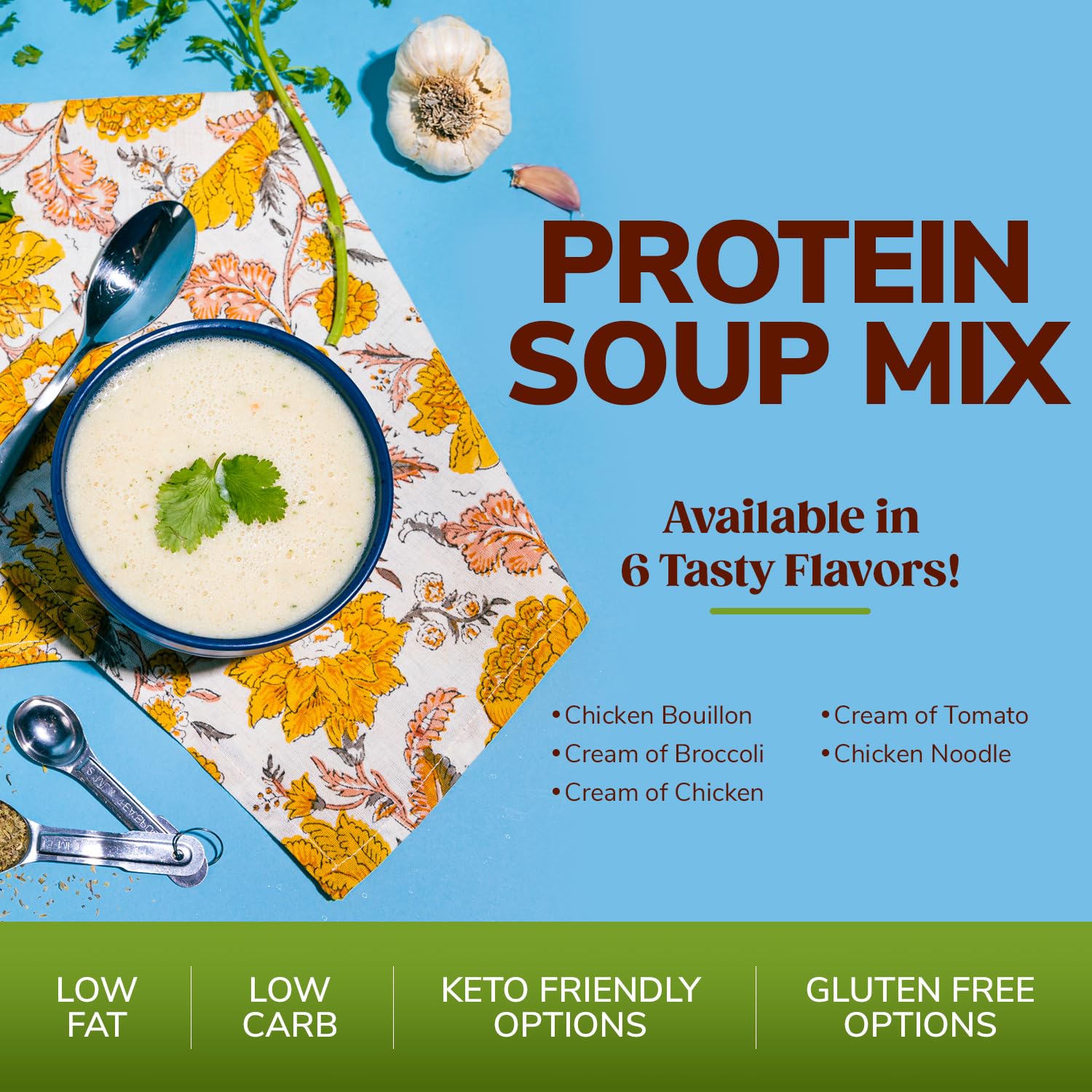 BariWise High Protein Soup Mix Variety Pack - 15g Protein per Serving, Low Carb, Gluten Free (7 Pack) | Quick & Easy Meal Replacement for Weight Loss, Keto Diet & Busy Lifestyles