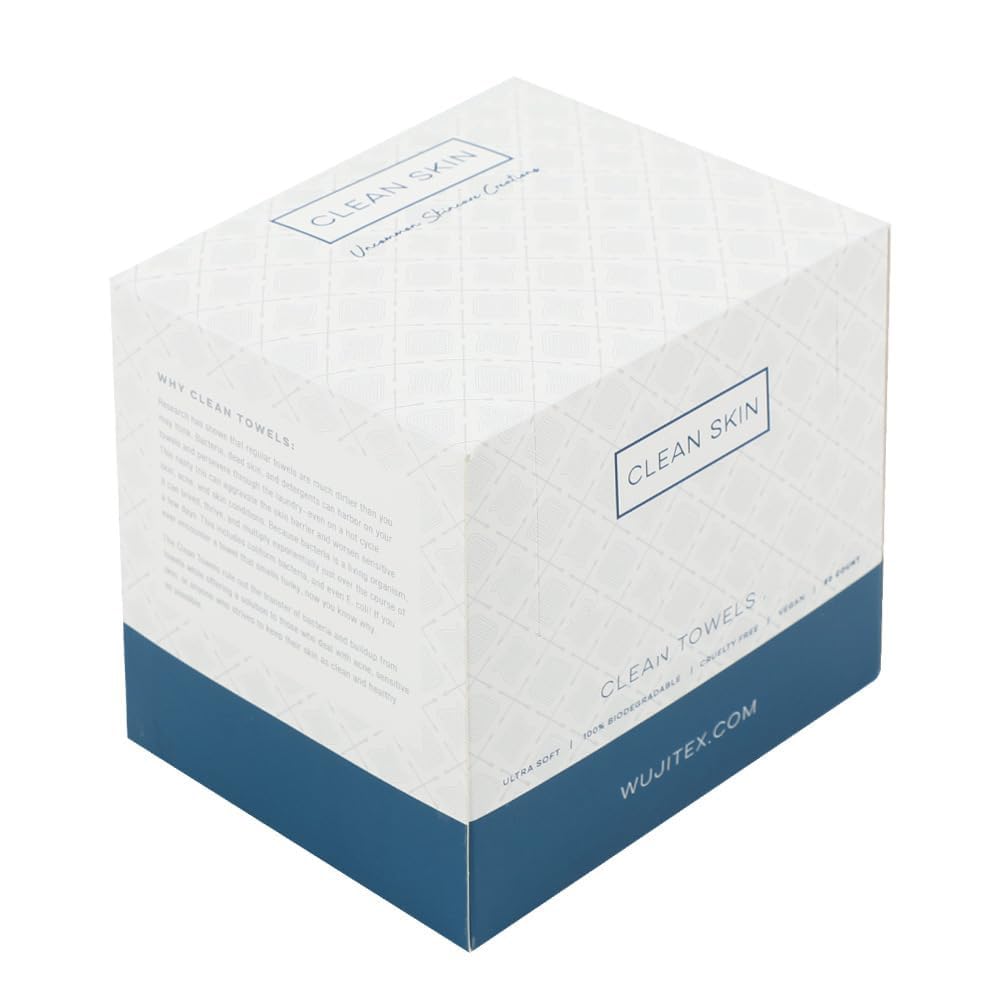 DRHDYYB Biodegradable Facial Towels - Hypoallergenic & Dermatologist-Approved for Sensitive Skin | 50 Soft Cleansing Wipes per Pack | Perfect for Travel, Gym & Daily Skincare Routine