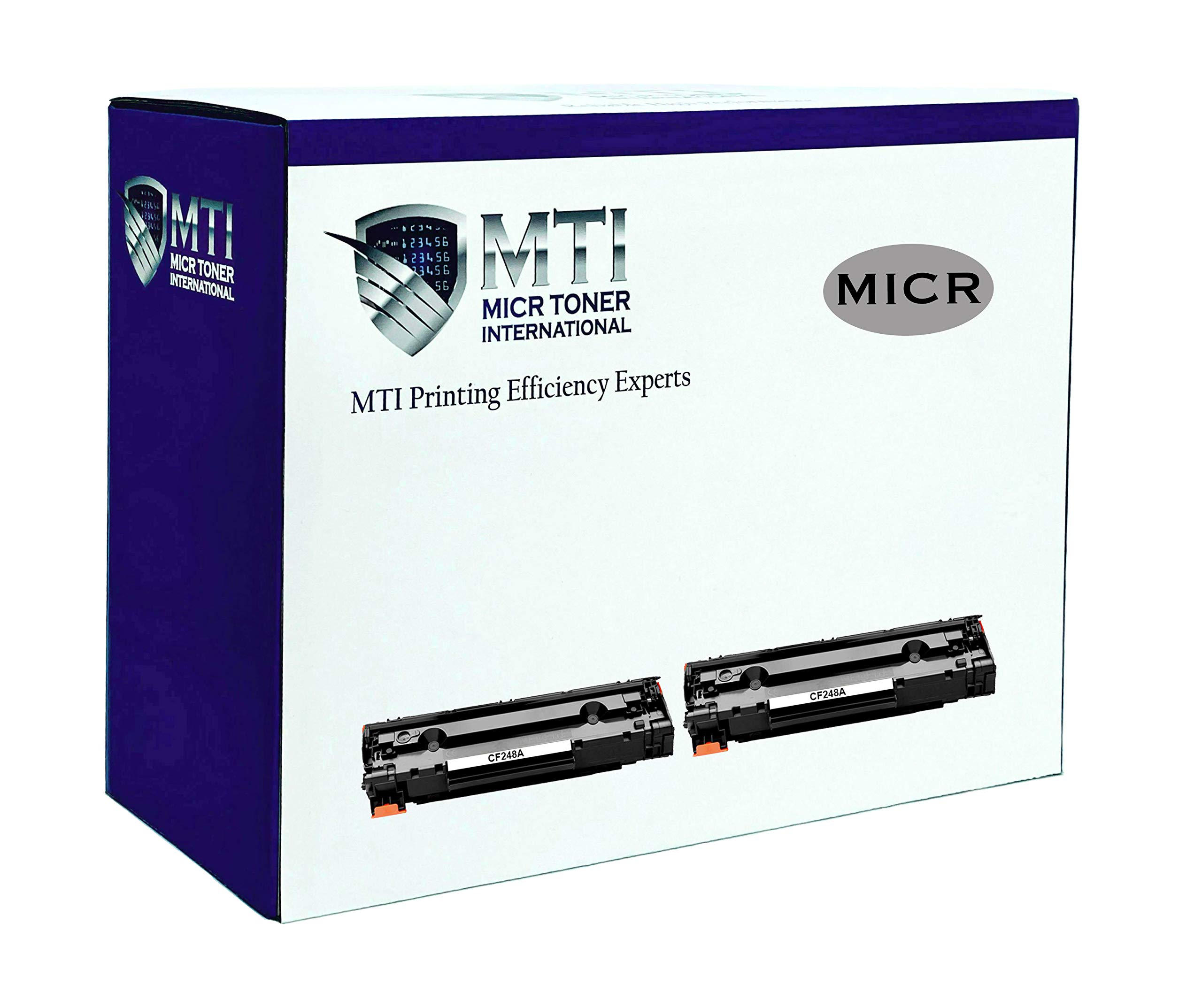 HP CF248A 48A Compatible MICR Toner Cartridge - Magnetic Ink Replacement for HP Laser Printers M15 M16 M28 M29 (2-Pack) - Ideal for Check Printing & Secure Banking Documents