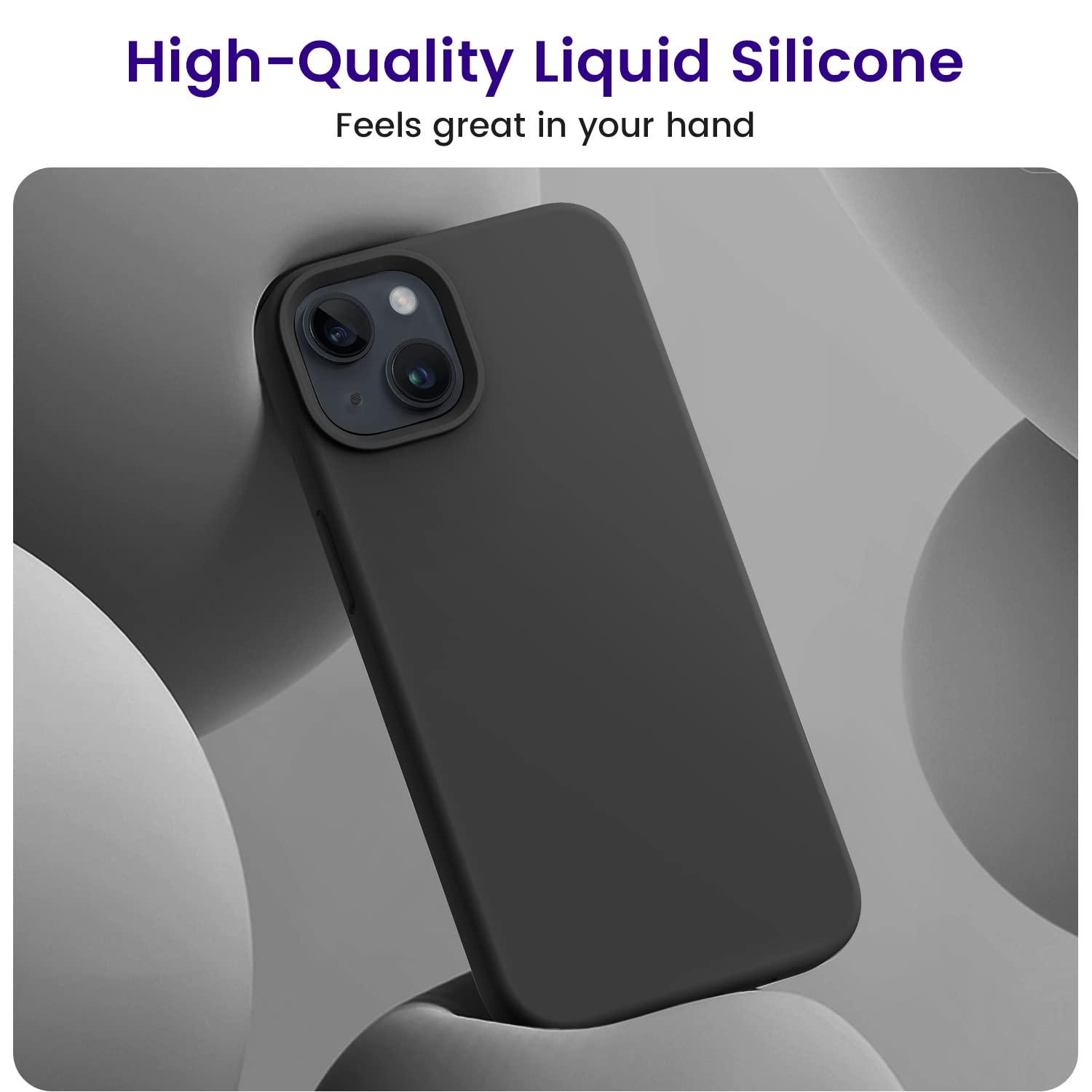 OTOFLY Shockproof Slim Silicone Phone Case for iPhone 13 (6.1 Inch) - Black | Ultra Thin Protective Cover with Non-Slip Grip | Perfect for Everyday Use, Travel & Outdoor Activities