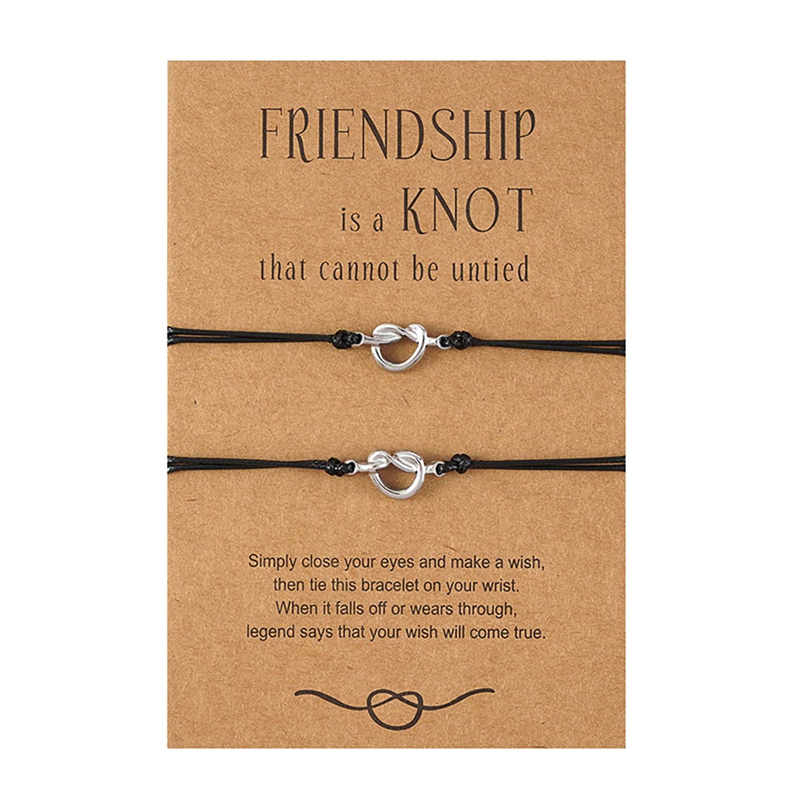 Love Knot Infinity Bracelet - Friendship Heart Matching Bracelets for Long Distance Best Friends, Sisters & Women - Perfect for Anniversaries, Birthdays & Everyday Wear