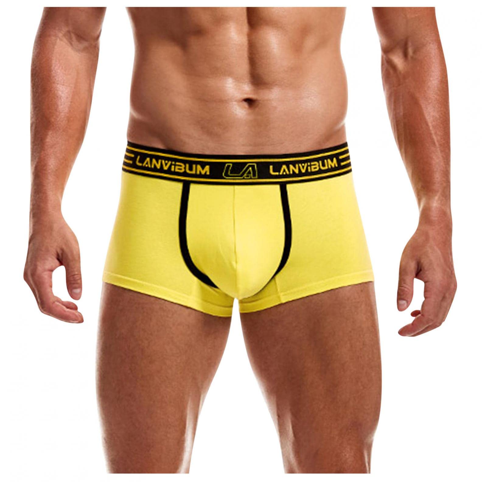 TOWMUS Men's Underwear with Pouch - Soft Viscose Boxer Briefs for Comfort & Support - Tagless Breathable Underpants for Daily Wear, Workout & Lounge