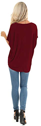 Women's Summer Dolman Sleeve V-Neck Casual T-Shirt - Breathable & Comfortable Top for Everyday Wear, Outings & Beach Vacations