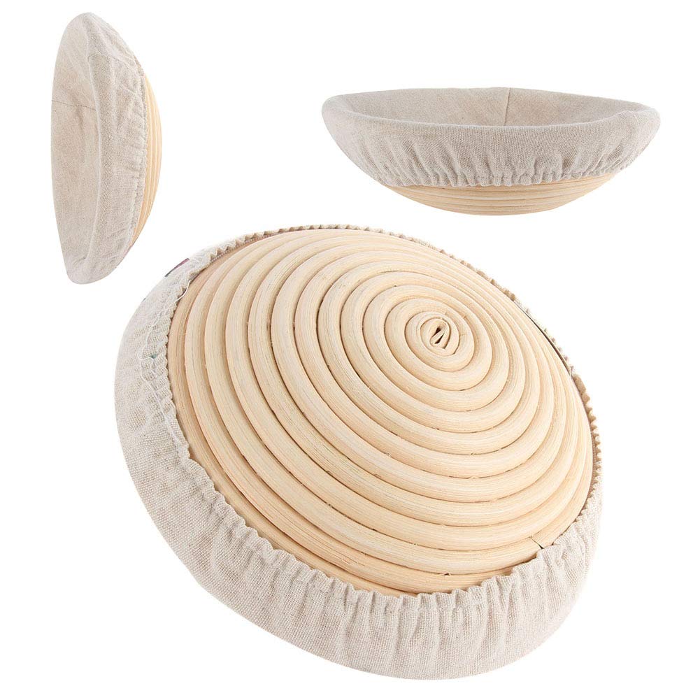 Forart Round Bread Proofing Basket - Professional & Home Bakers Dough Rising Basket for Artisan Sourdough, French Bread & Boules - Perfect for Rustic Crust Baking & Homemade Bread Making