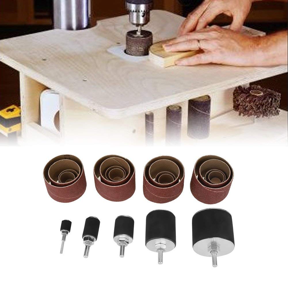 25-Piece Drum Sander Kit for Drill Press - Sanding Drum Set with Storage Case | Woodworking, Metal Polishing & DIY Projects