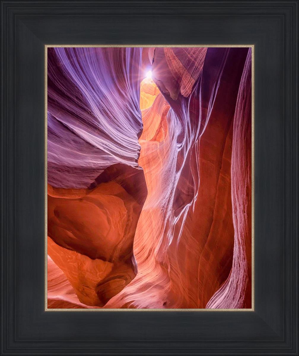 Antelope Canyon Sunburst Wall Art - Stunning Desert Landscape Photography Print for Home & Office Decor | Perfect for Living Room, Bedroom, or Gift