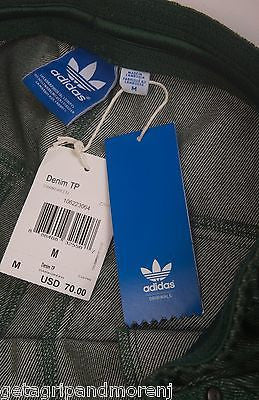 Adidas Men's Denim TP Jean Sweatpants - Dark Green Casual Joggers, Medium Size, New with Tags | Perfect for Gym, Lounge & Streetwear Fashion