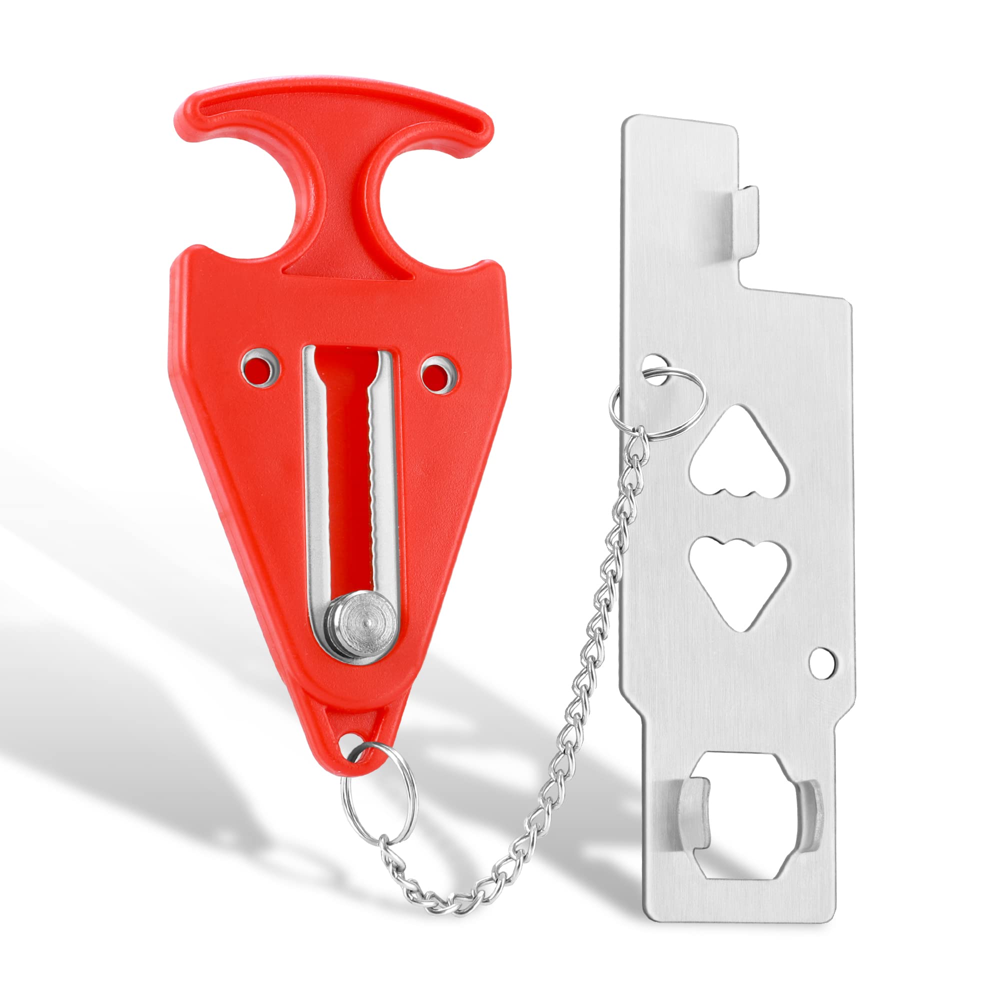 Upgrade Portable Door Lock - Home & Travel Security Lock for Hotels, Apartments, College Dorms - Extra Safety & Privacy Protection - Ideal for Traveling, Vacation Rentals & Student Housing
