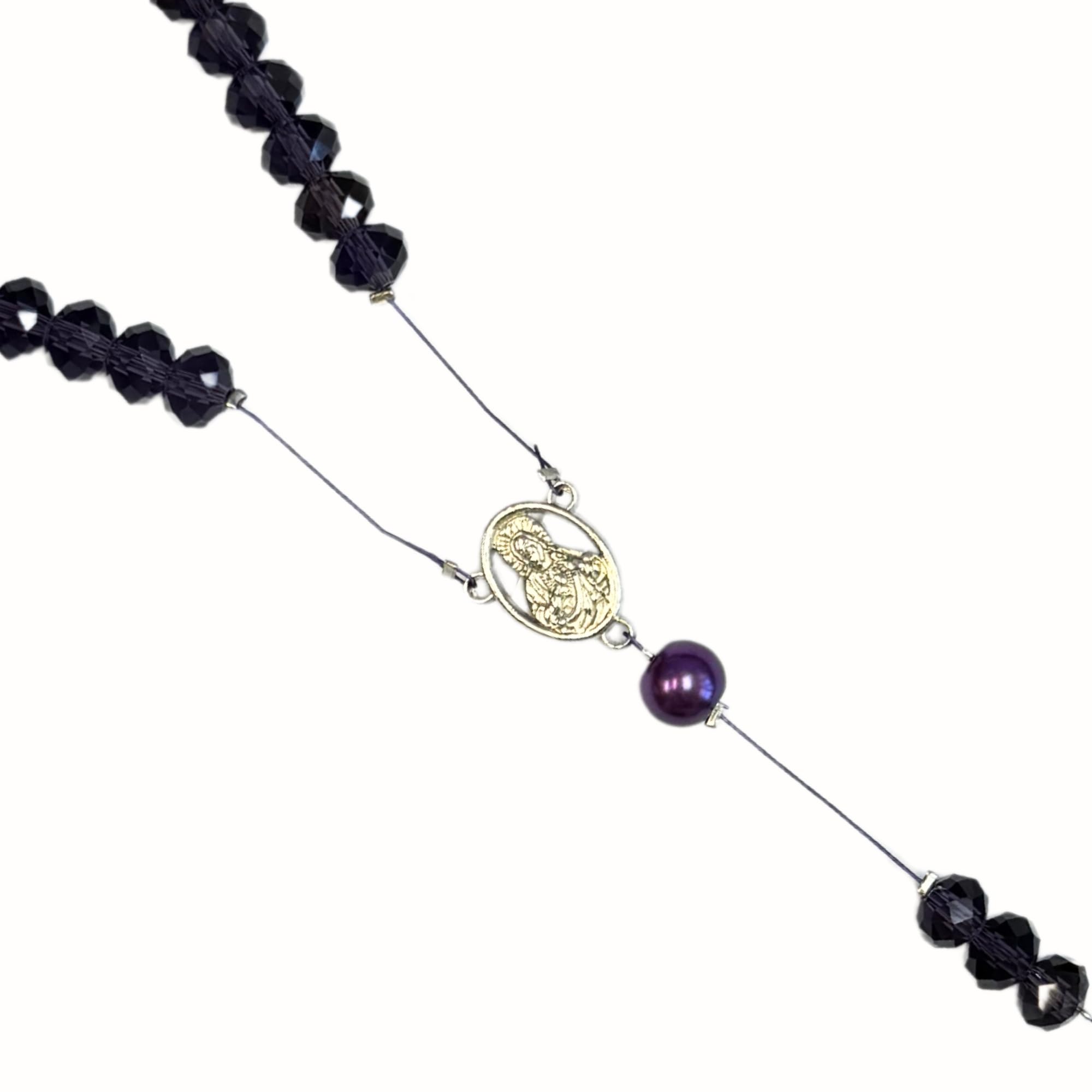 Linpeng Rosary Making Kit - Purple Catholic Prayer Beads, DIY Jewelry Supplies for Crafters, Perfect Gift for Beaders & Religious Devotion, Home Prayer & Meditation Accessories