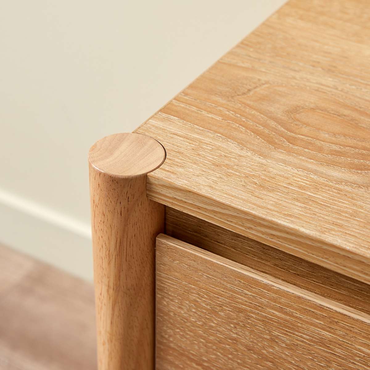 Modern Nightstand with USB Ports - Blair Bedside Table for Bedroom, Living Room, or Office - Stylish End Table with Storage Shelf
