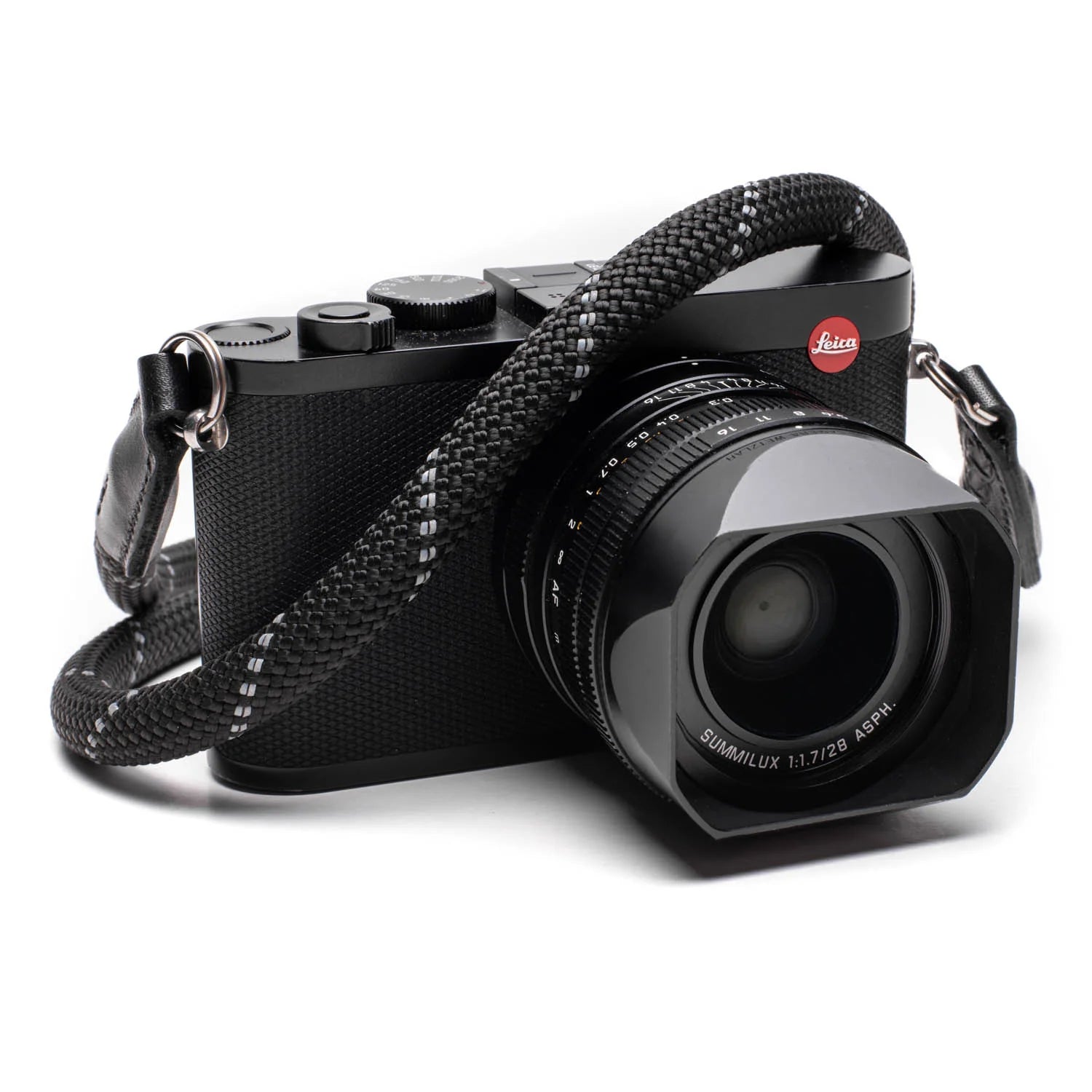 Cooph Rope Camera Strap with Split Ring - 45.3 Inch (115cm) Adjustable Neck Strap for DSLR, Mirrorless & Film Cameras - Durable Black Reflective Design for Night Photography & Outdoor Adventures