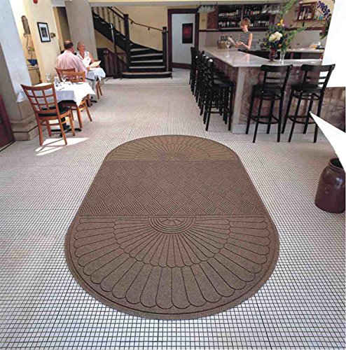 Premium Dual-Sided Dark Brown 3' x 15.5' Waterhog Entrance Mat - Heavy-Duty Doormat for High Traffic Areas, Homes & Offices