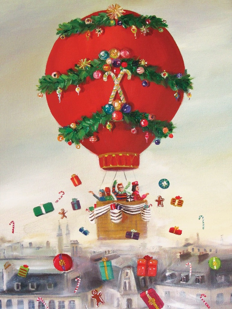 Christmas Balloon Ride Puzzle - Holiday Jigsaw Puzzle for Adults & Kids - Perfect for Family Game Night & Christmas Party Activities
