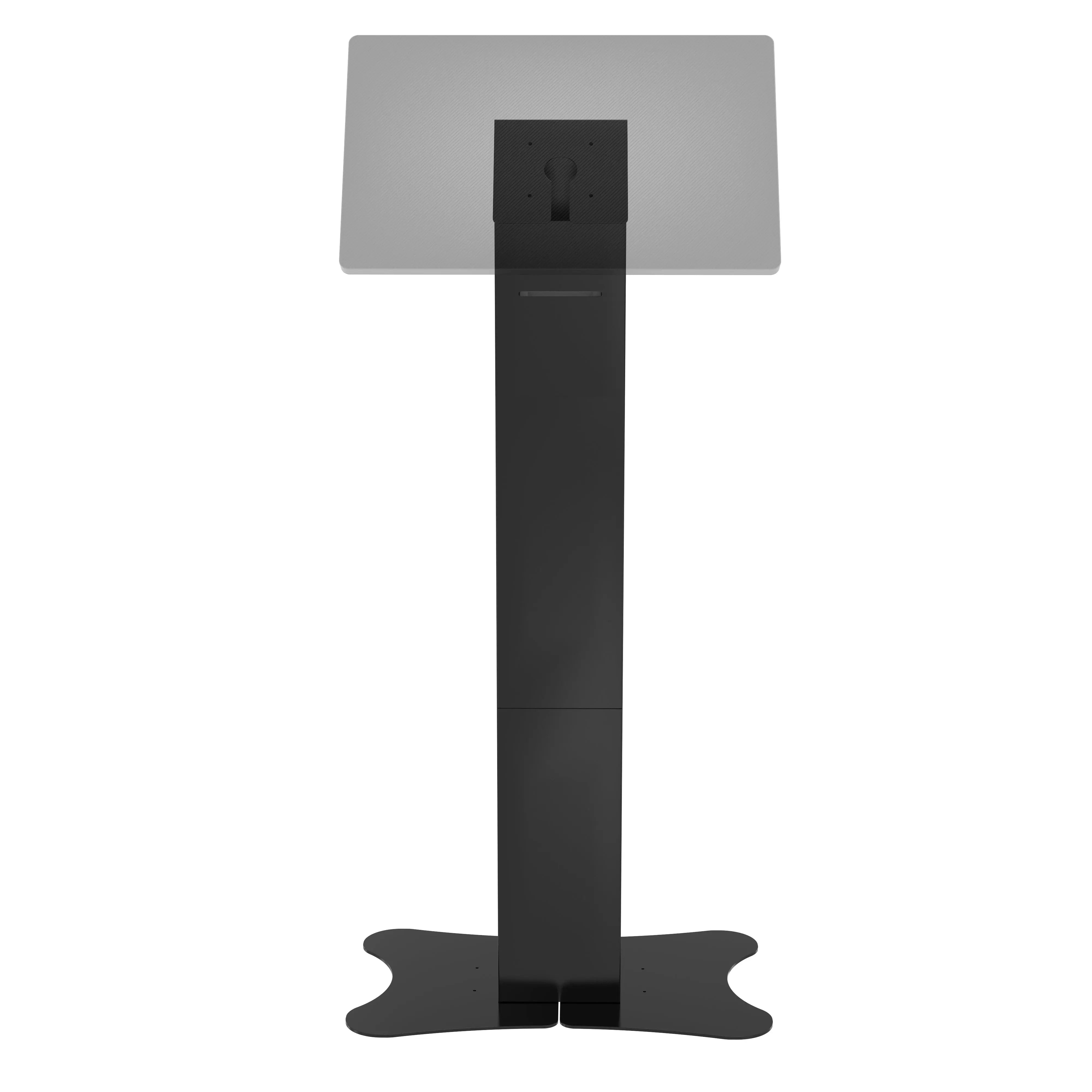 Premium VESA Mount Floor Stand Kiosk with Enclosed Printer Storage & Cable Management - Perfect for Retail Stores, Hospitals, and Office Self-Service Terminals