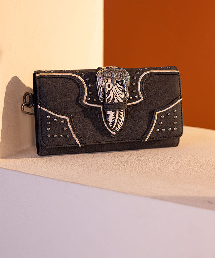 Montana West Stylish Buckle Wristlet Clutch - Fashionable Crossbody Wallet for Women | Perfect for Parties, Shopping & Everyday Use