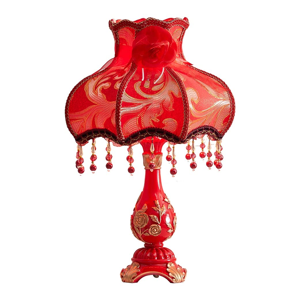 Elegant Chinese-Style Resin Table Lamp with Fabric Lampshade - Warm White Bedside Lighting for Bedroom, Study & Living Room | Perfect for Reading, Relaxing & Home Decor