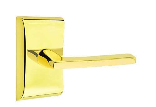 Emtek Privacy Set - Neos Rosette & Helios Lever (Left Hand, Oil Rubbed Bronze) | Premium Door Hardware for Home Security & Style | Perfect for Bedrooms, Bathrooms & Private Spaces