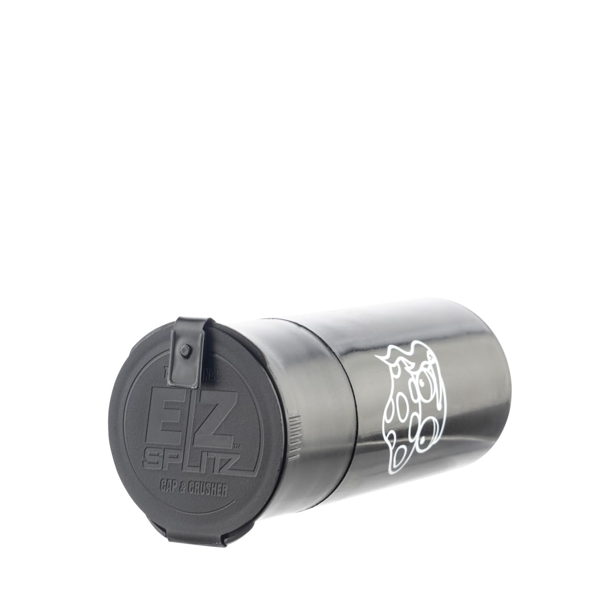EZ SPLITZ 2-in-1 Herb Grinder & Storage Container - Extra Large Capacity for Herbs & Spices - Pop Art Edition (Black) - Perfect for Kitchen, Travel & Outdoor Activities