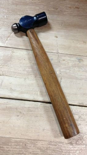 Premium 14 Oz HELLER Blacksmith Ball Peen Hammer with Ergonomic Handle - USA Made Forging & Metalworking Tool - Perfect for Blacksmithing, Jewelry Making, and DIY Metal Projects