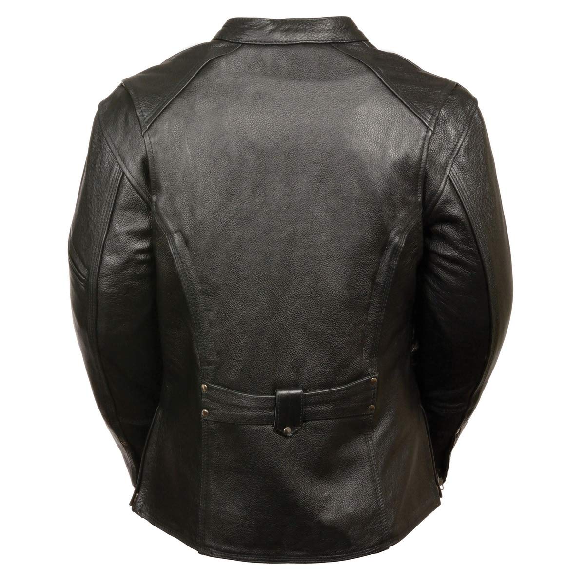 Milwaukee Leather SH1924 Women's Black 3/4 Length Vented Motorcycle Jacket - Breathable Biker Jacket for Riding & Casual Wear
