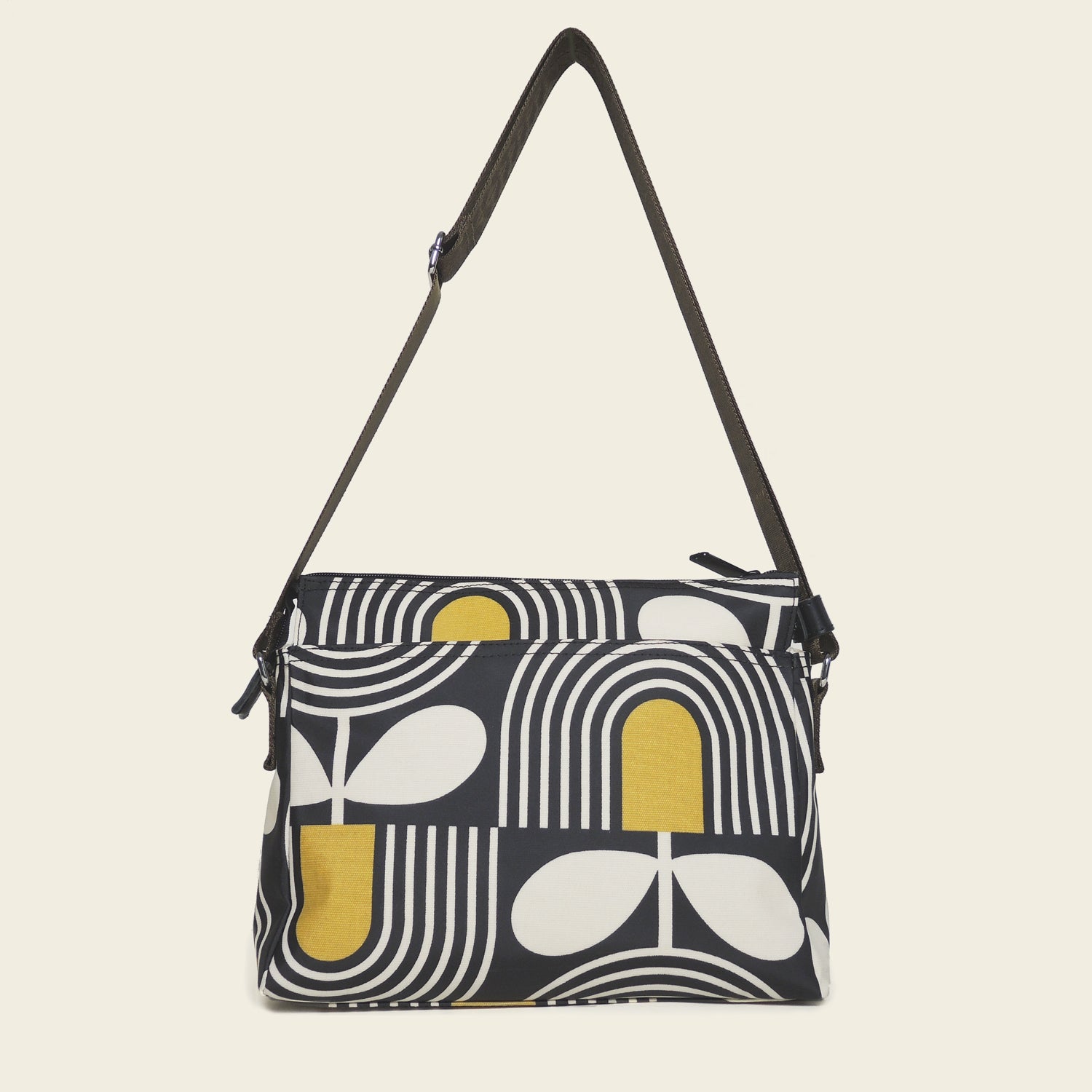 Fielder Crossbody Bag - Giant Striped Tulip Noir Handbag for Women | Fashionable Shoulder Purse for Daily Use, Travel & Shopping
