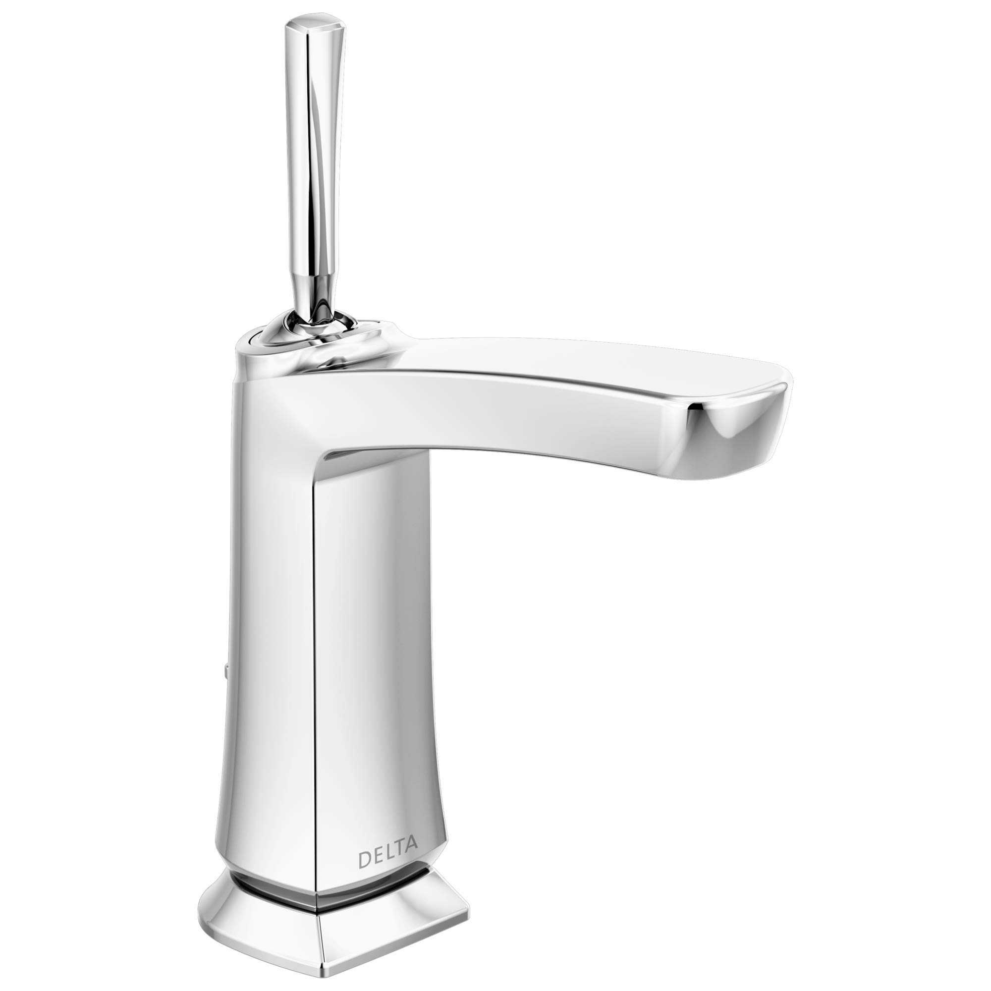 Delta Vesna Single Handle Bathroom Faucet Chrome 15989LF - Modern Single Hole Bathroom Sink Faucet with Drain Assembly & Worry-Free Drain Catch - Perfect for Small Bathrooms, Powder Rooms & Guest Baths