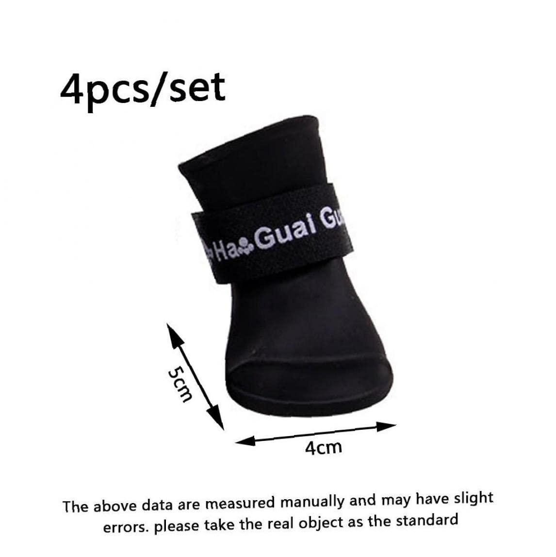 4 Pairs Waterproof Dog Boots Anti-Slip Pet Shoes for Small & Medium Dogs - Paw Protection for Winter Snow, Rain & Outdoor Adventures (Ideal for Hiking, Walking & Cold Weather)