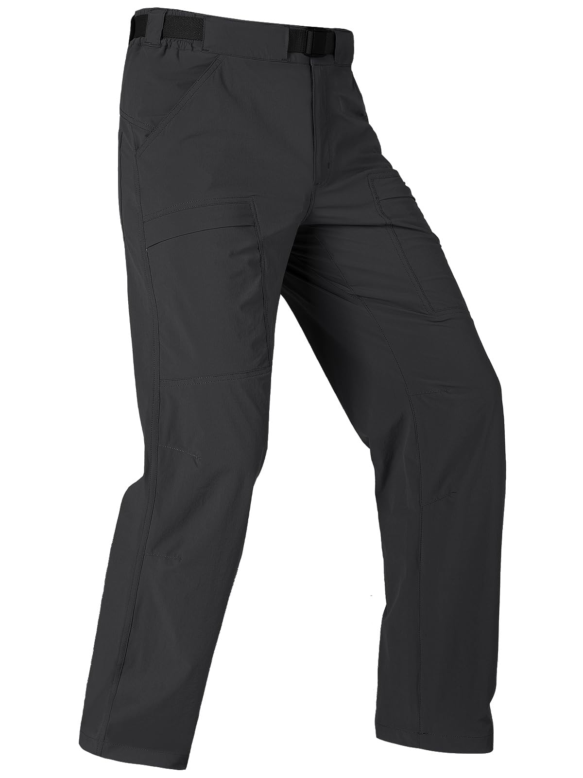 FREE SOLDIER Men's Tactical Hiking Pants - Lightweight Waterproof Quick-Dry Outdoor Cargo Pants with Belt | Nylon Spandex Blend for Camping, Hiking & Outdoor Adventures