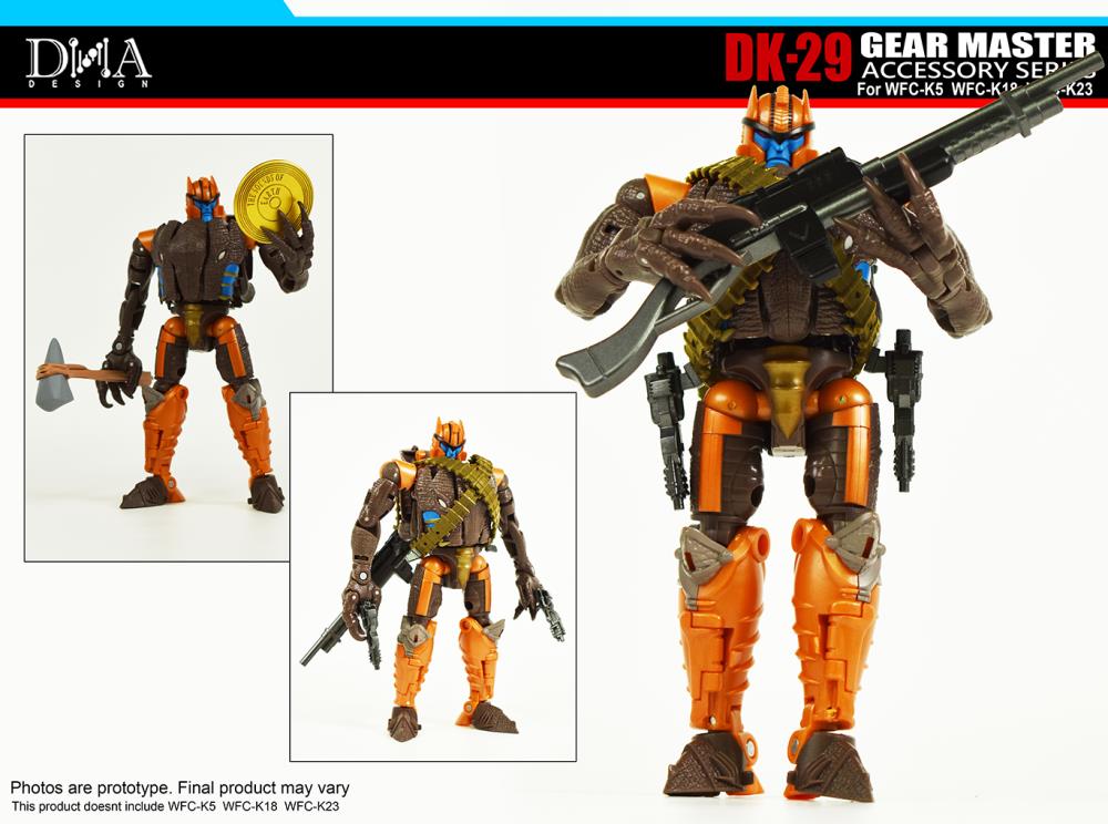 DNA Design DK 29 Gear Master Upgrade Kit - Compatible with WFC K5, WFC K18 & WFC K23 Transformers Figures | Perfect for Collectors & Customization Projects