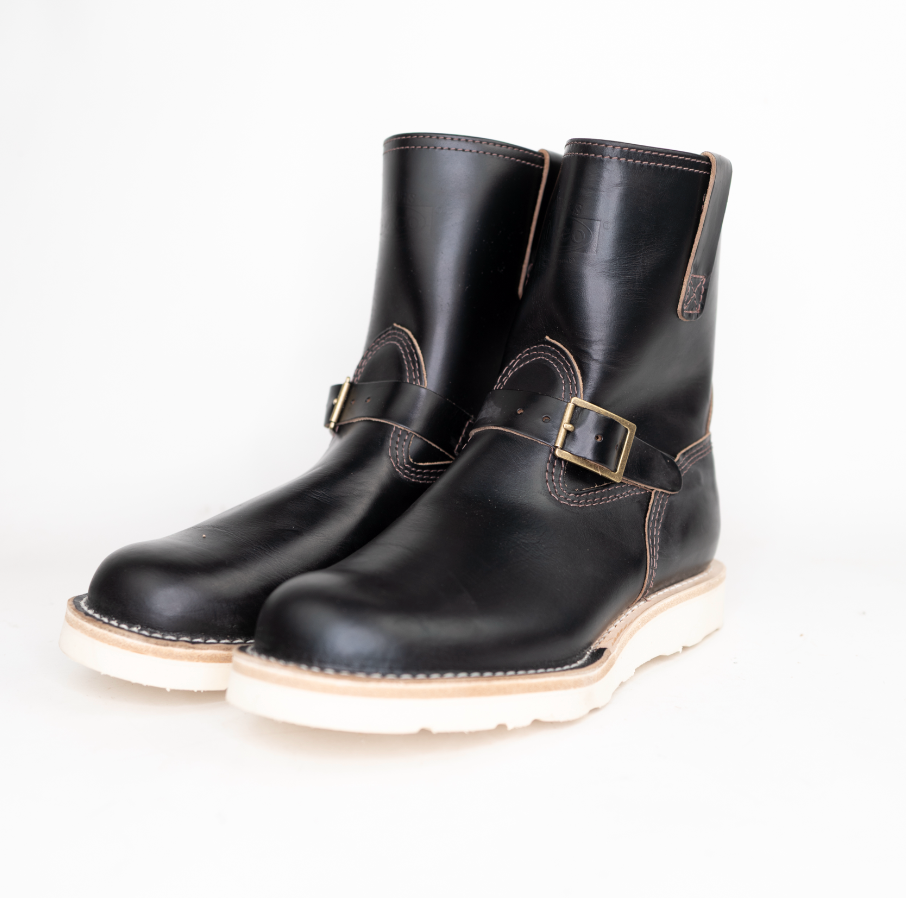 Wesco Boots X The Shop BHH Short Stack Horsehide Engineer Boots - Premium Leather Work Boots for Motorcycle Riding & Outdoor Adventures
