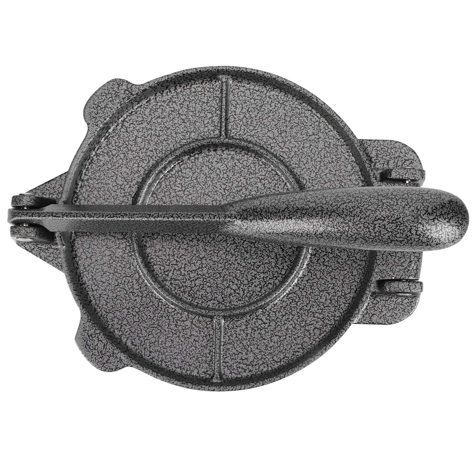 6.5 Inch Cast Iron Tortilla Press - Heavy Duty Tortilla Maker for Flour, Roti & Dough | Pre-Seasoned with Flaxseed Oil | Perfect for Mexican, Indian & Latin American Cuisine | Home Kitchen & Restaurant Use