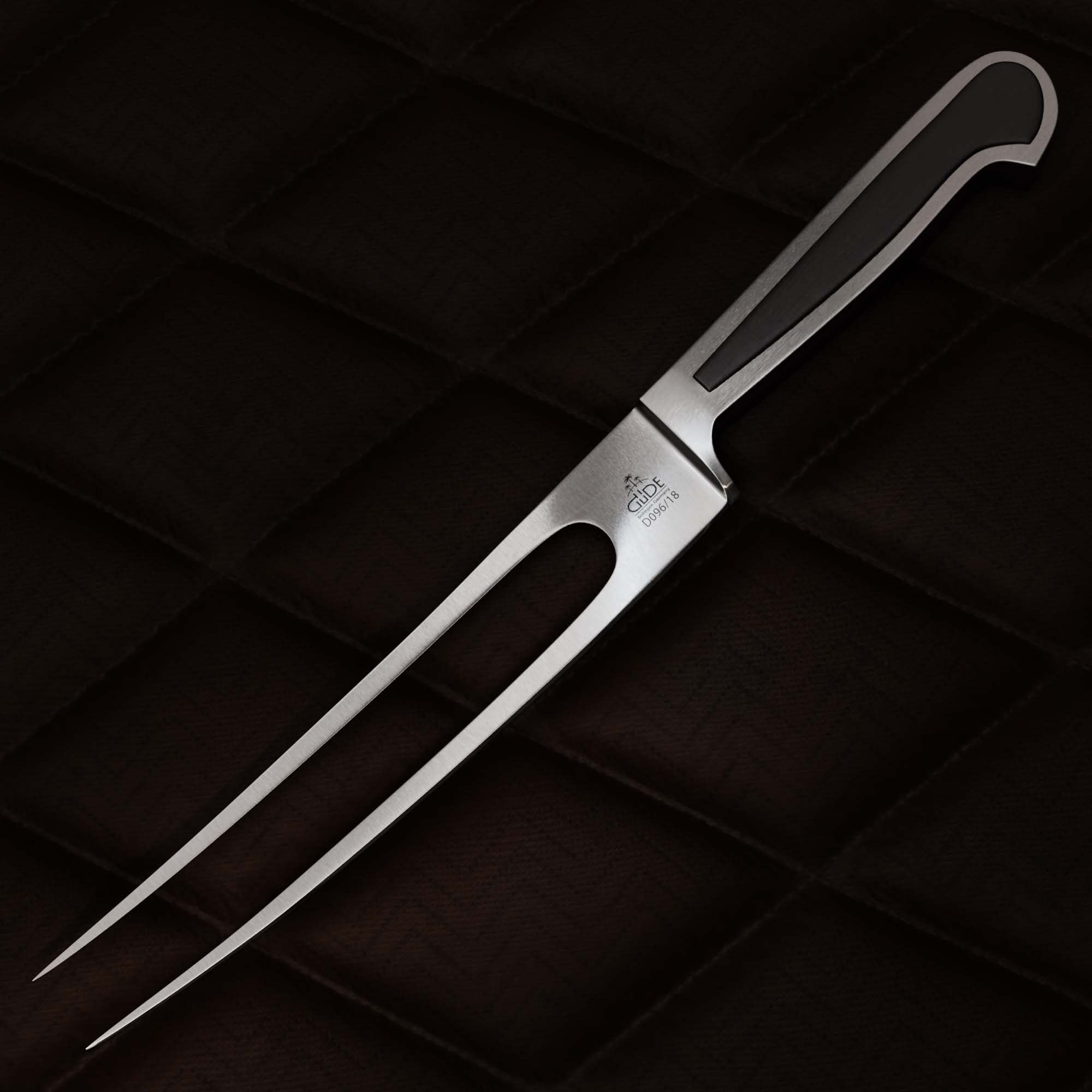 Premium Güde Delta Series 7-Inch Hand-Forged Stainless Steel Fork with African Blackwood Handle - Razor Sharp Hand-Sharpened Blade - Perfect for Fine Dining, BBQ, and Gourmet Cooking