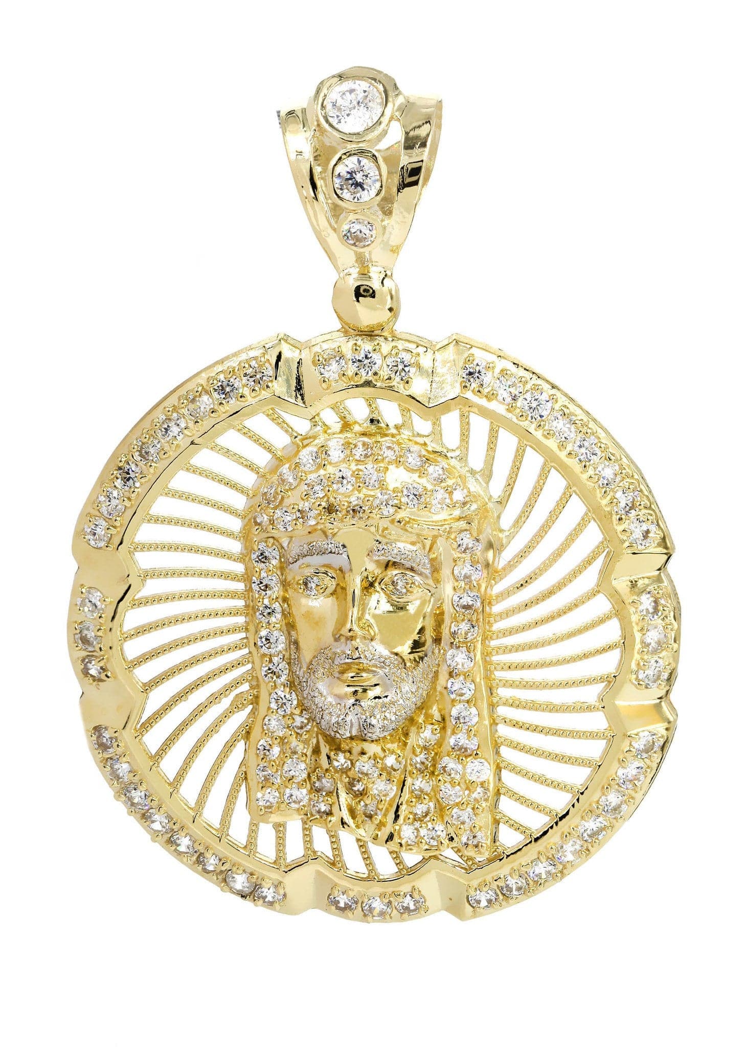 10K Gold Jesus Piece Pendant Necklace - 10.4 Grams Solid Gold Religious Jewelry for Men & Women - Perfect for Church, Gifts & Everyday Wear