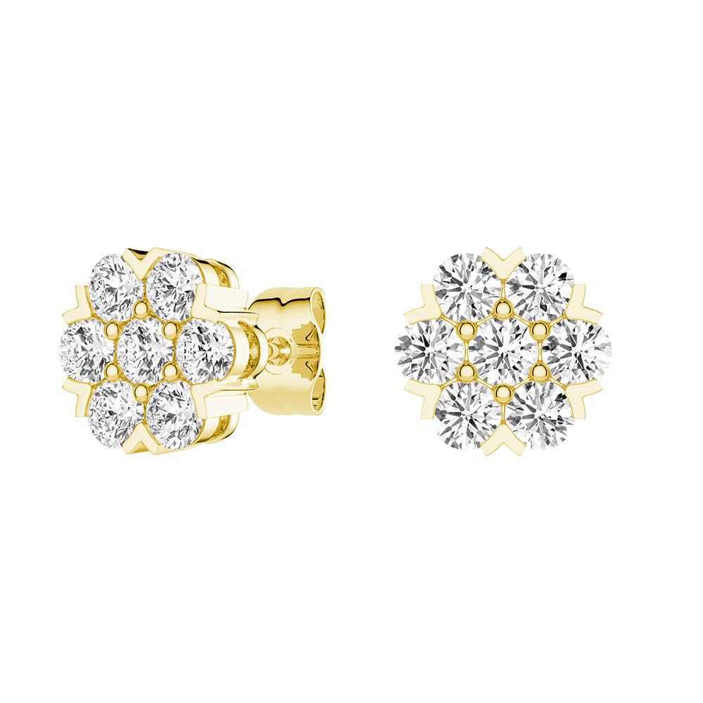 Classic Cluster Flower Moissanite Earrings for Women | Elegant Wedding, Anniversary & Party Jewelry Gift | Hypoallergenic & Durable