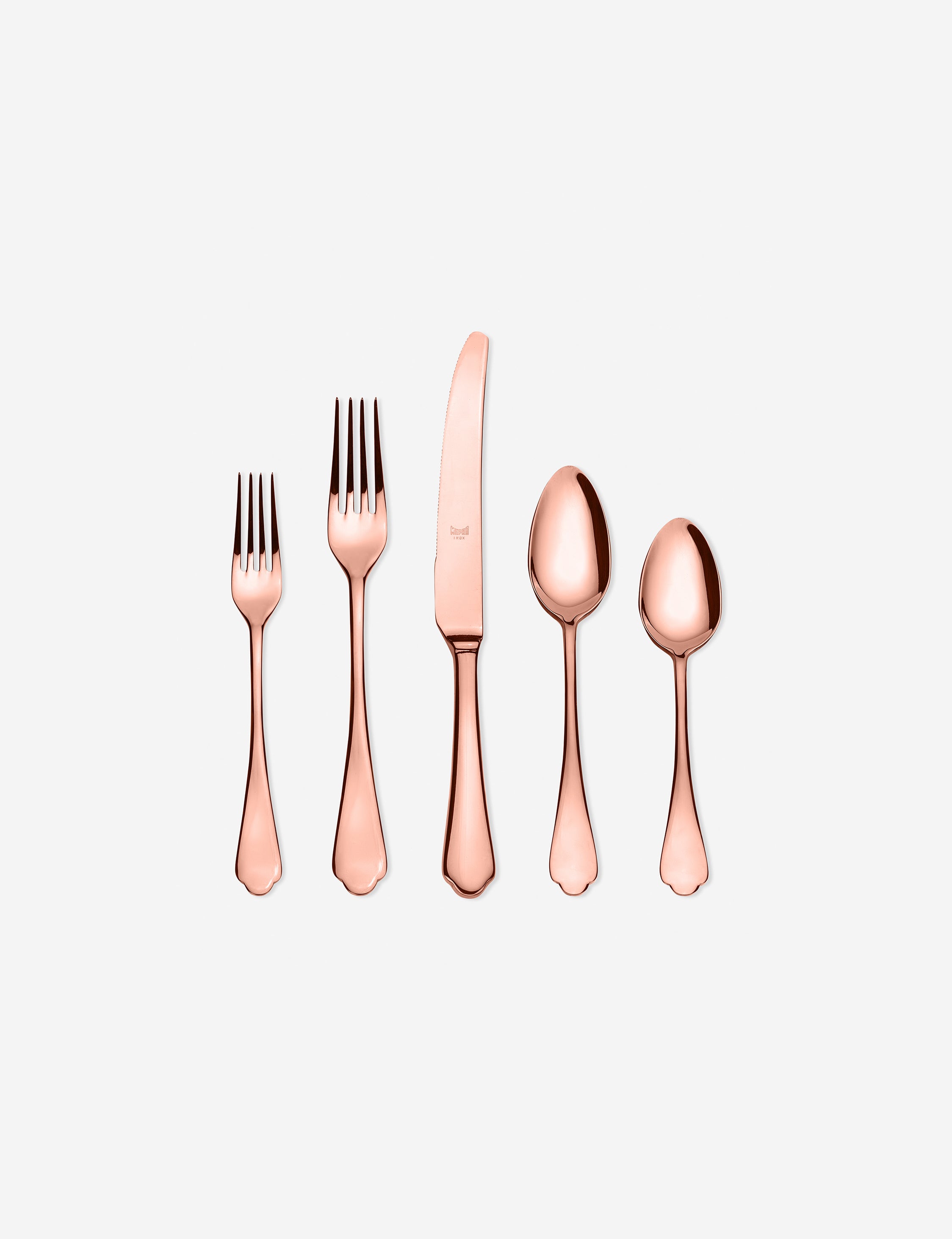 Premium Dolce Vita Flatware 5-Piece Set by Mepra - Elegant Stainless Steel Cutlery for Fine Dining & Entertaining