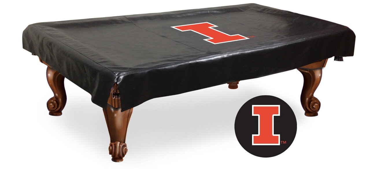 NCAA Illinois Illini Billiard Table Cover - Officially Licensed Pool Table Protector for Game Room & Sports Decor