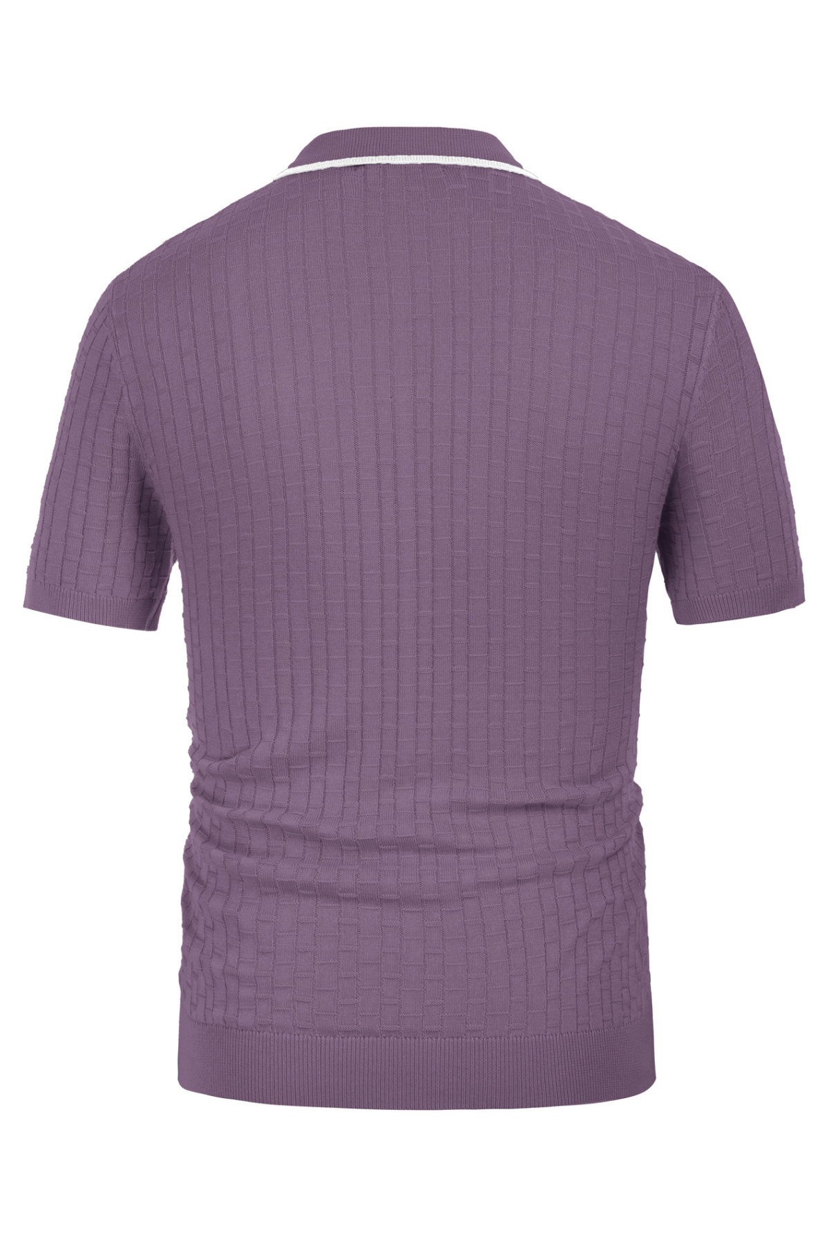 Men's Knitted Polo Shirts Short Sleeve - Breathable Textured Golf Shirt Casual Pullover for Summer - Perfect for Golf, Office & Outdoor Activities