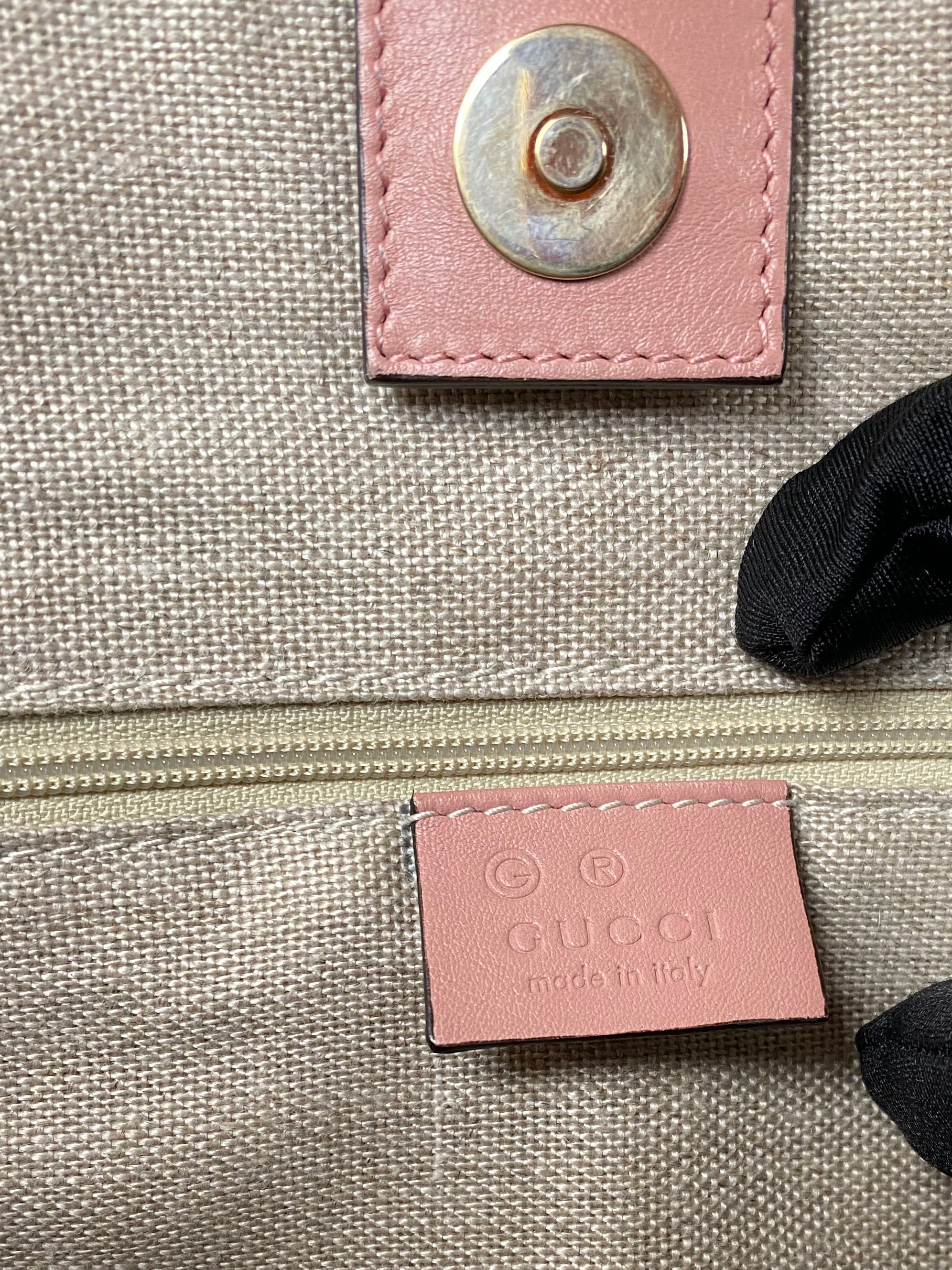 Gucci GG Guccissima Pink Leather Tote Bag for Women - Luxury Designer Handbag for Work, Travel & Everyday Use