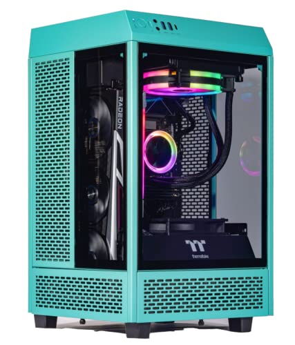 Velztorm Vertix Custom Built SFF Gaming Desktop PC - AMD Ryzen 7 5800X 8-Core, 32GB RAM, 2TB PCIe SSD, GTX 1050Ti, Liquid Cooling, WiFi 6, Bluetooth 5.2, Windows 10 Pro - Perfect for Esports, Streaming & VR Gaming