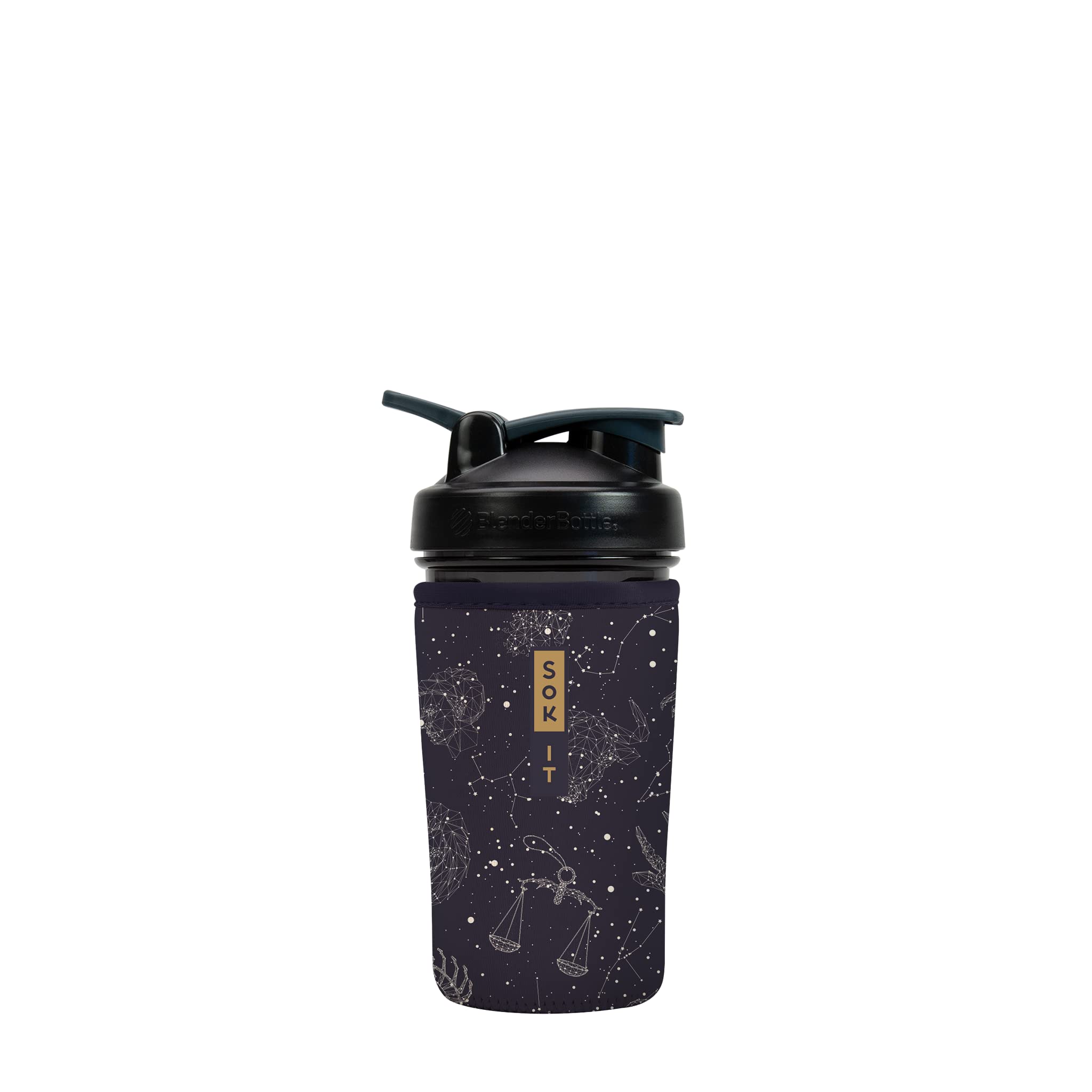 Reusable Neoprene Insulator Sleeve Holder for 24oz Water Bottles - Keep Drinks Cold | Zodiac Sky Design | Perfect for Blender Bottles, Gym & Outdoor Activities