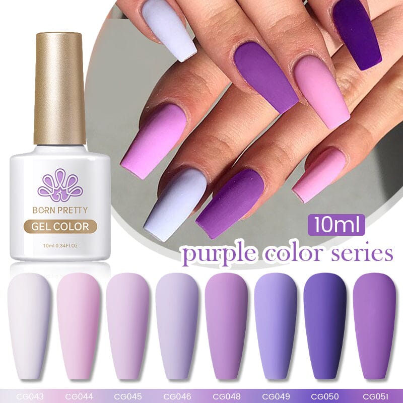 Purple Series Gel Nail Polish 10ml - Long-Lasting UV/LED Soak Off Gel for Manicures & Pedicures - Perfect for Nail Salons & DIY Home Nail Art