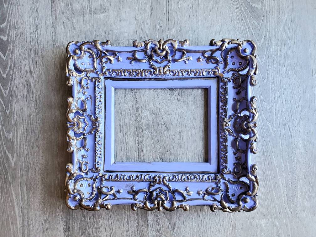 8.5x11 Lavender Vintage Photo Frame - Elegant Colonial Style Picture Frame for Wall Decor, Home Office & Wedding Display