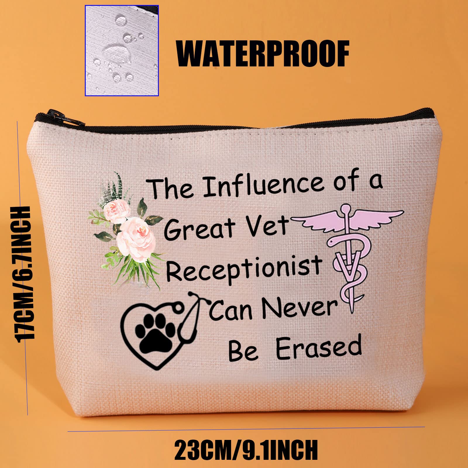 Waterproof Cosmetic Bag for Travel & Toiletry - Perfect Gift for Vet Receptionist, Veterinary Assistant & Nurse - Ideal for Work, Travel & Daily Use