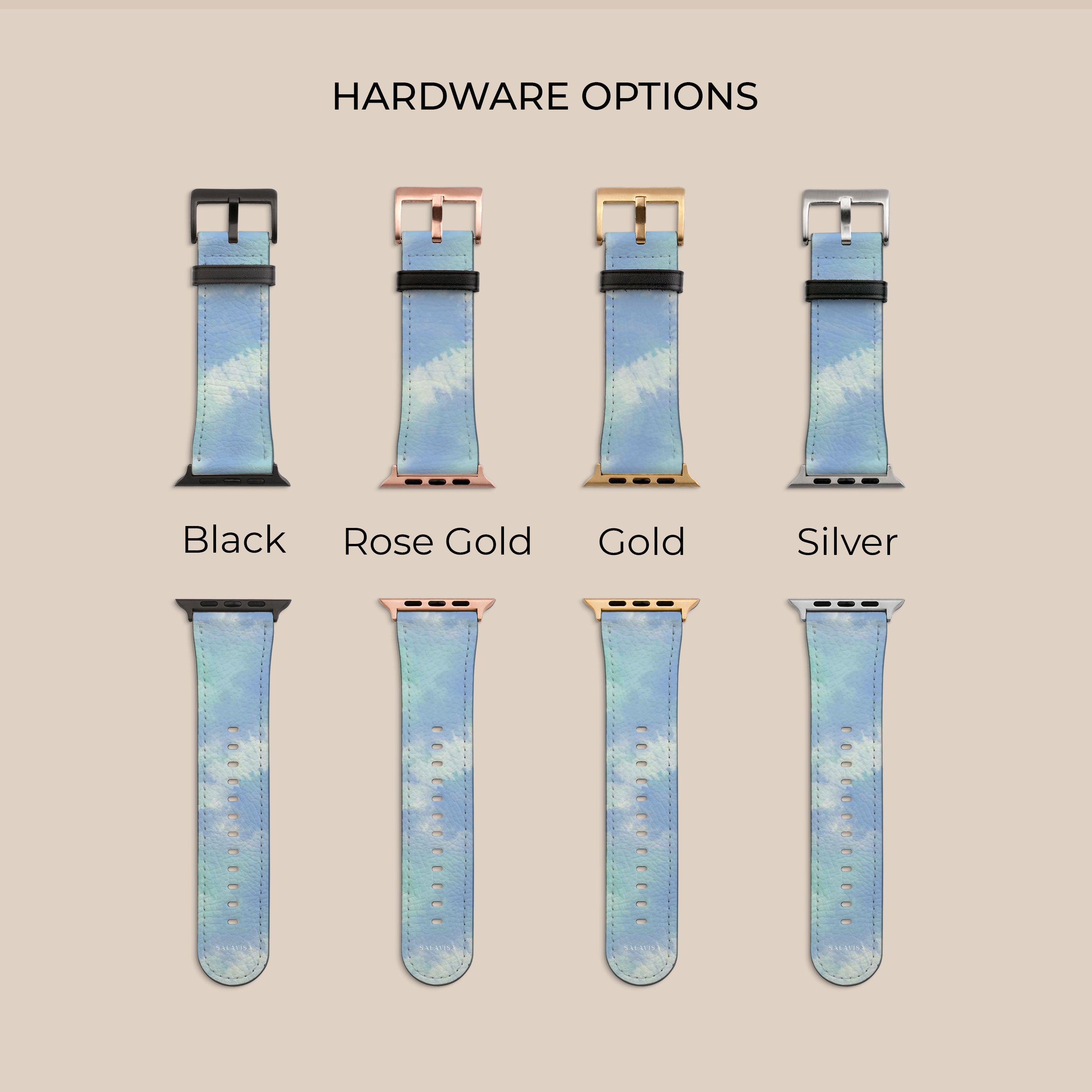 Ocean Green Tie Dye Apple Watch Band - Soft Silicone Replacement Strap for Apple Watch Series 9/8/7/6/SE/5/4/3/2/1 - Perfect for Yoga, Running, Workouts & Everyday Wear