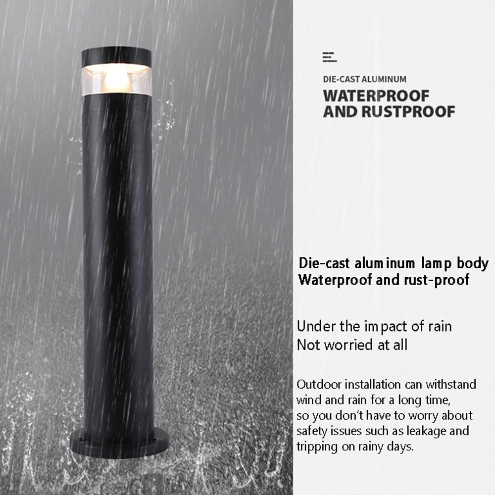 QIYHB Hardwired Pathway Lights - Waterproof Outdoor Driveway Lighting with E27 Bulb for Garden, Yard, Lawn, Walkway & Landscape - Perfect for Evening Safety and Curb Appeal
