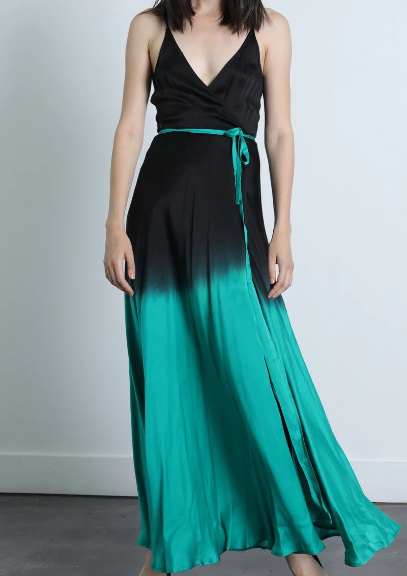 Charlize Silk Maxi Dress - Elegant Emerald Green Long Formal Gown for Women | Perfect for Evening Parties, Weddings & Special Occasions