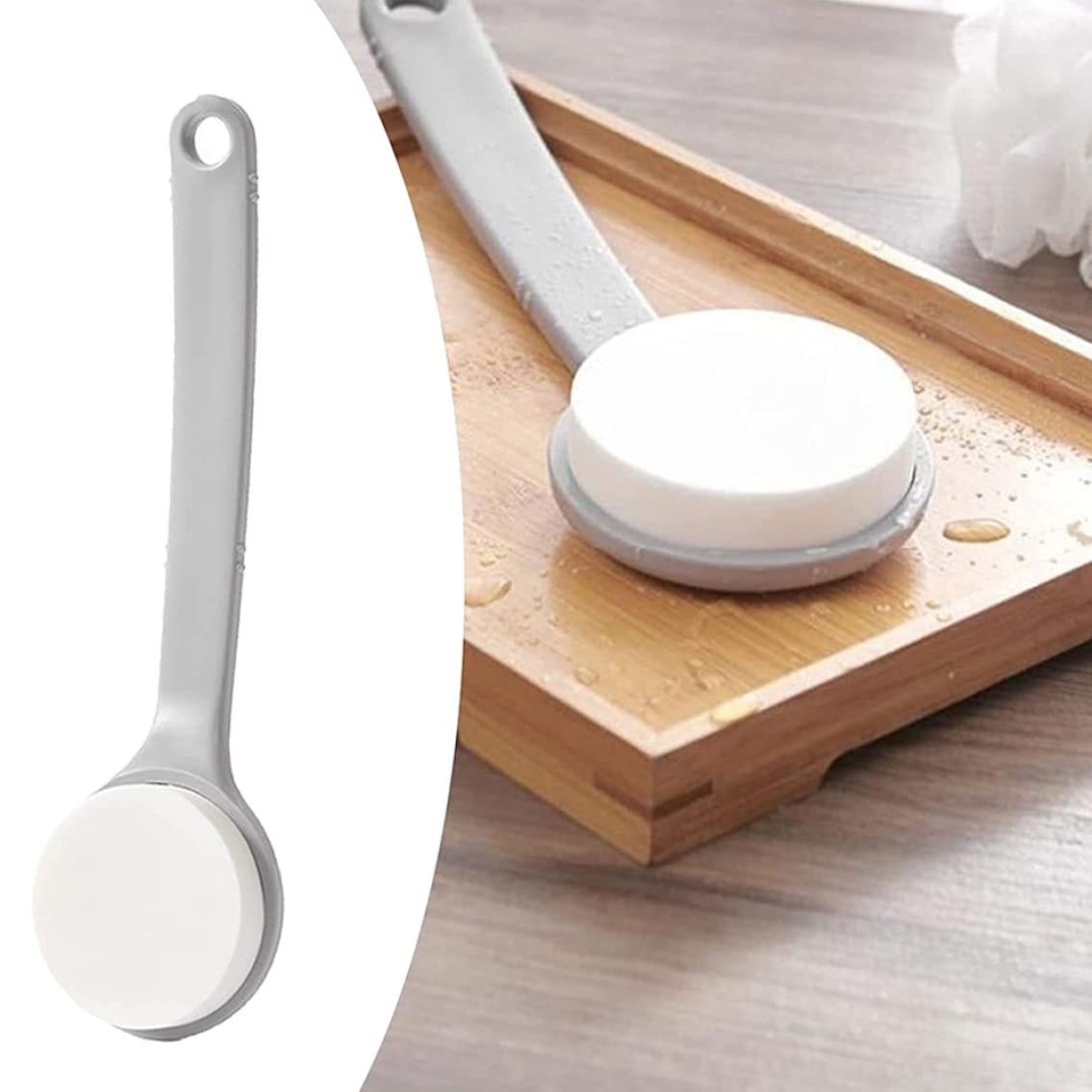 Long Reach Back Lotion Applicator with Soft Padded Sponge Brush - Self Tanning Cream Applicator for Sunless Tanning, Back & Feet Care - Perfect for At-Home Spa, Post-Workout Massage & Personal Grooming