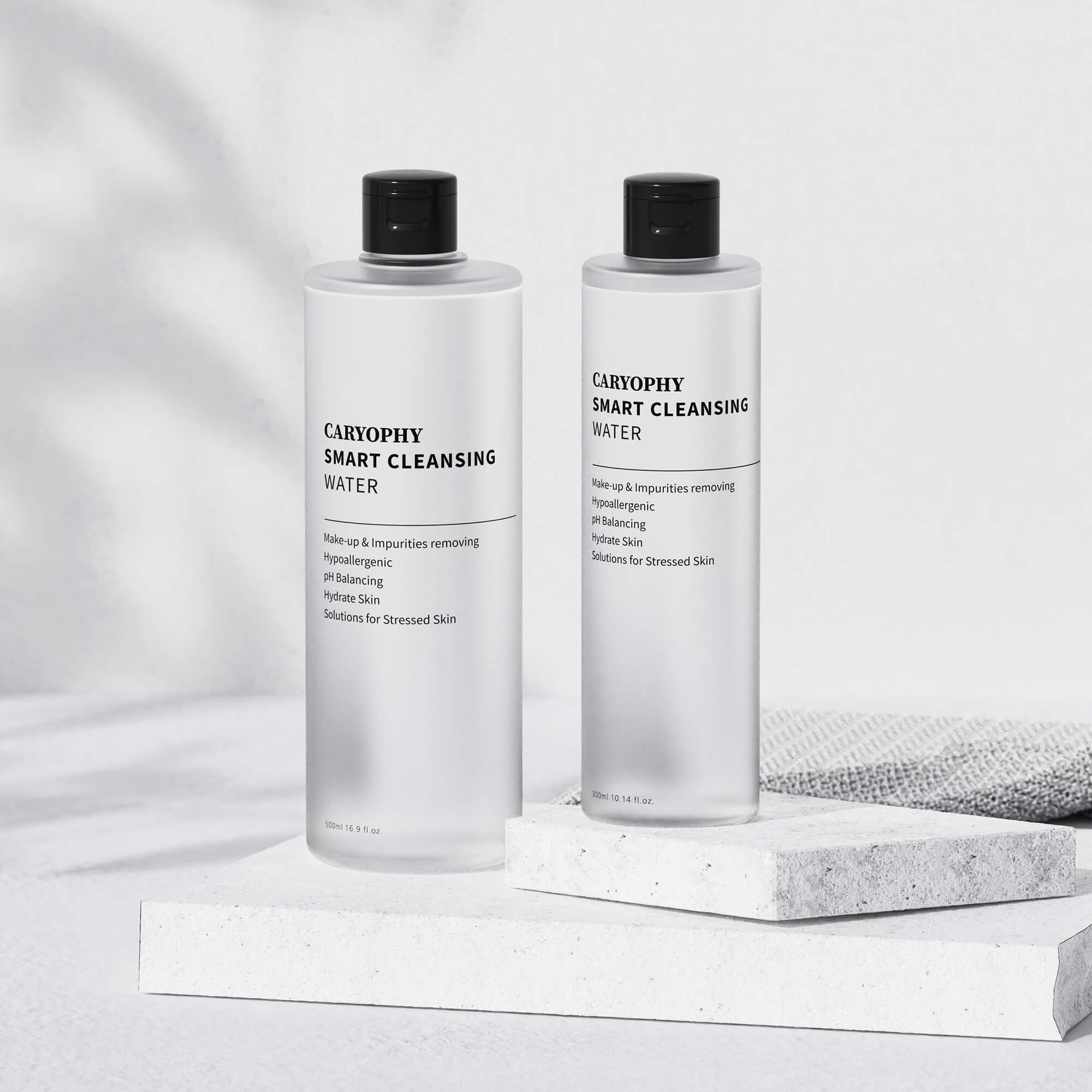 CARYOPHY Smart Cleansing Water 500ml - Gentle Facial Cleanser for All Skin Types | Hydrating & Makeup Remover | Perfect for Daily Skincare Routine & Travel