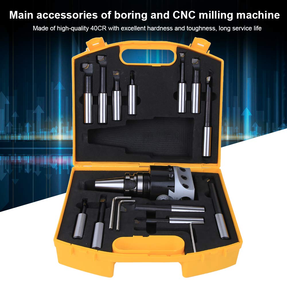 BT30-F1-18-12PCS CNC Milling Kit Set - High Precision Boring Bar Tools for Industrial Milling Machines | Durable & Long Service Life | Perfect for Metalworking, Automotive Parts Manufacturing & Heavy Duty Machining