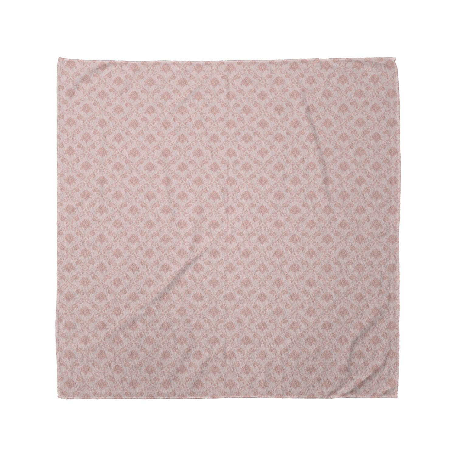 Ambesonne Damask Bandana - Monochrome Floral Royal Art Design - Unisex Head Scarf & Neck Tie for Men Women - Perfect for Outdoor Activities, Music Festivals, and Fashion Accessories